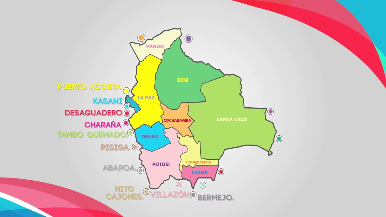 mapa de Bolivia y sus fronteras